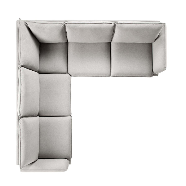 Obriel Gray Marl Fabric Grande Corner Sofa