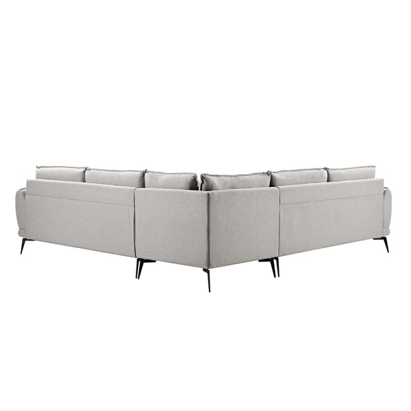 Obriel Gray Marl Fabric Grande Corner Sofa