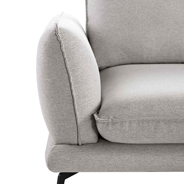 Obriel Gray Marl Fabric Grande Corner Sofa