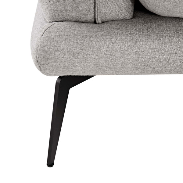 Obriel Gray Marl Fabric Grande Corner Sofa