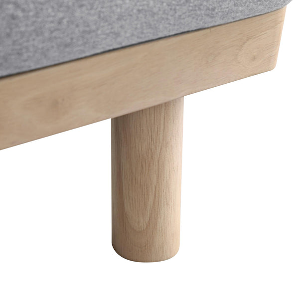 Timber Gray Marl Fabric Sofa, Large 3-Seater Chaise Sofa Left Hand Facing