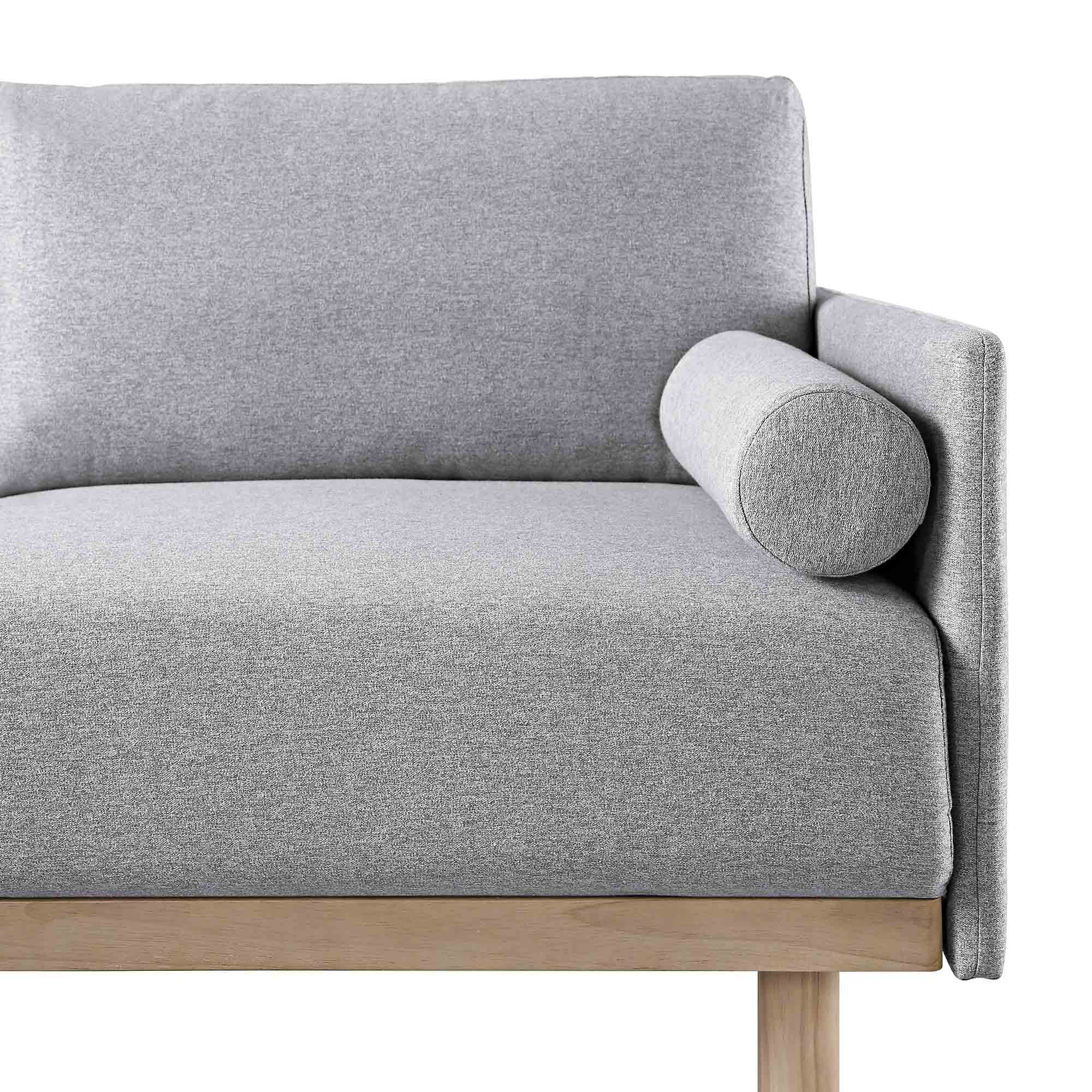 Timber Gray Marl Fabric Sofa, Large 3-Seater Chaise Sofa Left Hand Facing