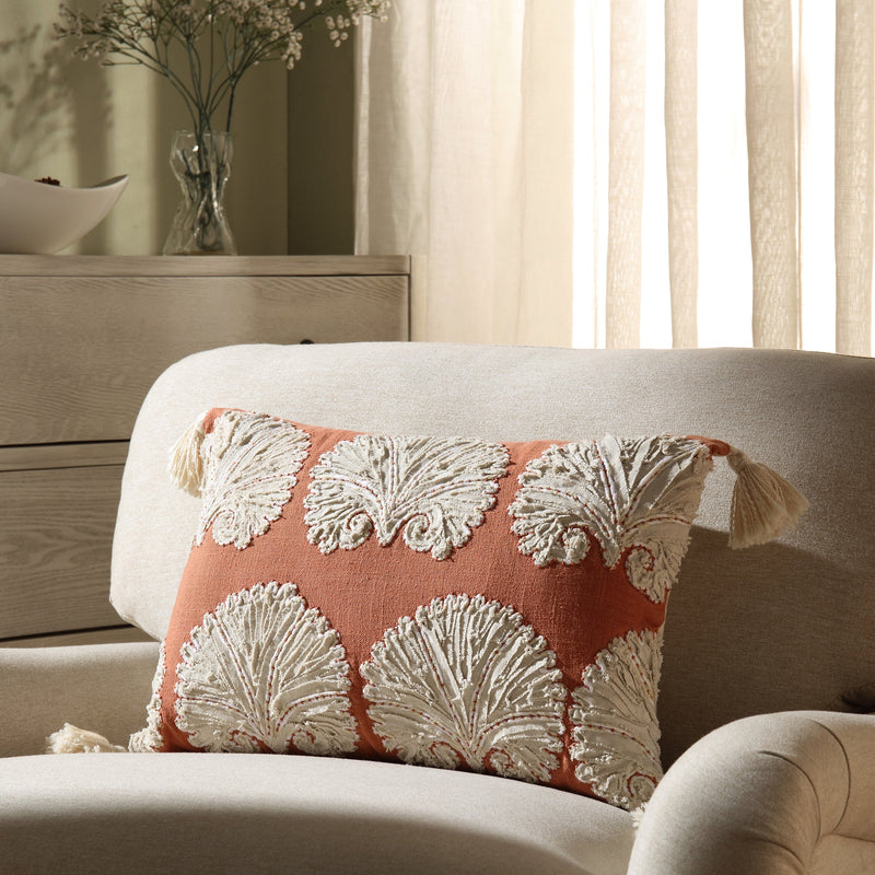 Aubrey Collection Suzani Motif Appliqué Pillow