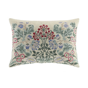 Botanica Collection Pearl Velvet Hand Embroidered Pillow