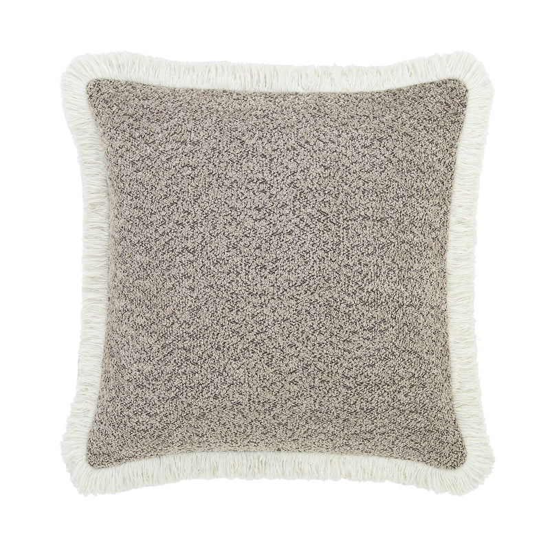 Kyra Stone Bouclé Fringed Pillow