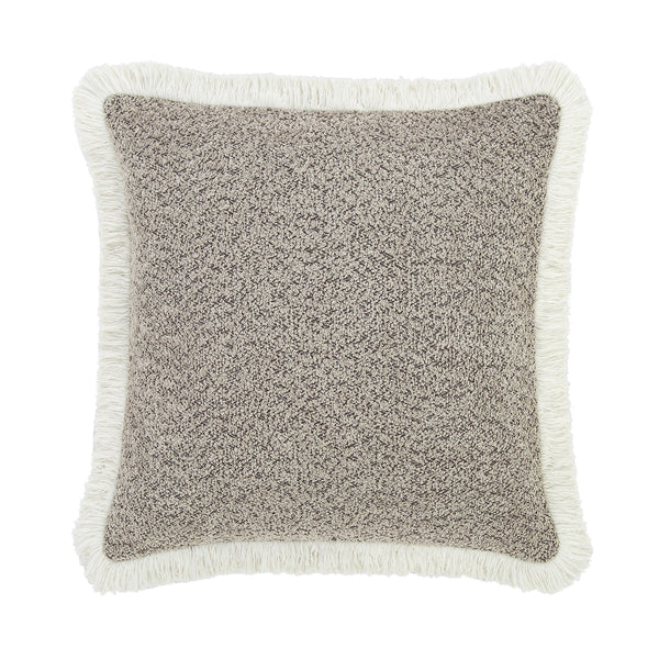 Kyra Stone Bouclé Fringed Pillow