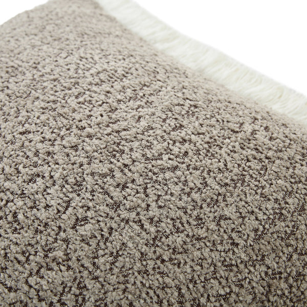 Kyra Stone Bouclé Fringed Pillow