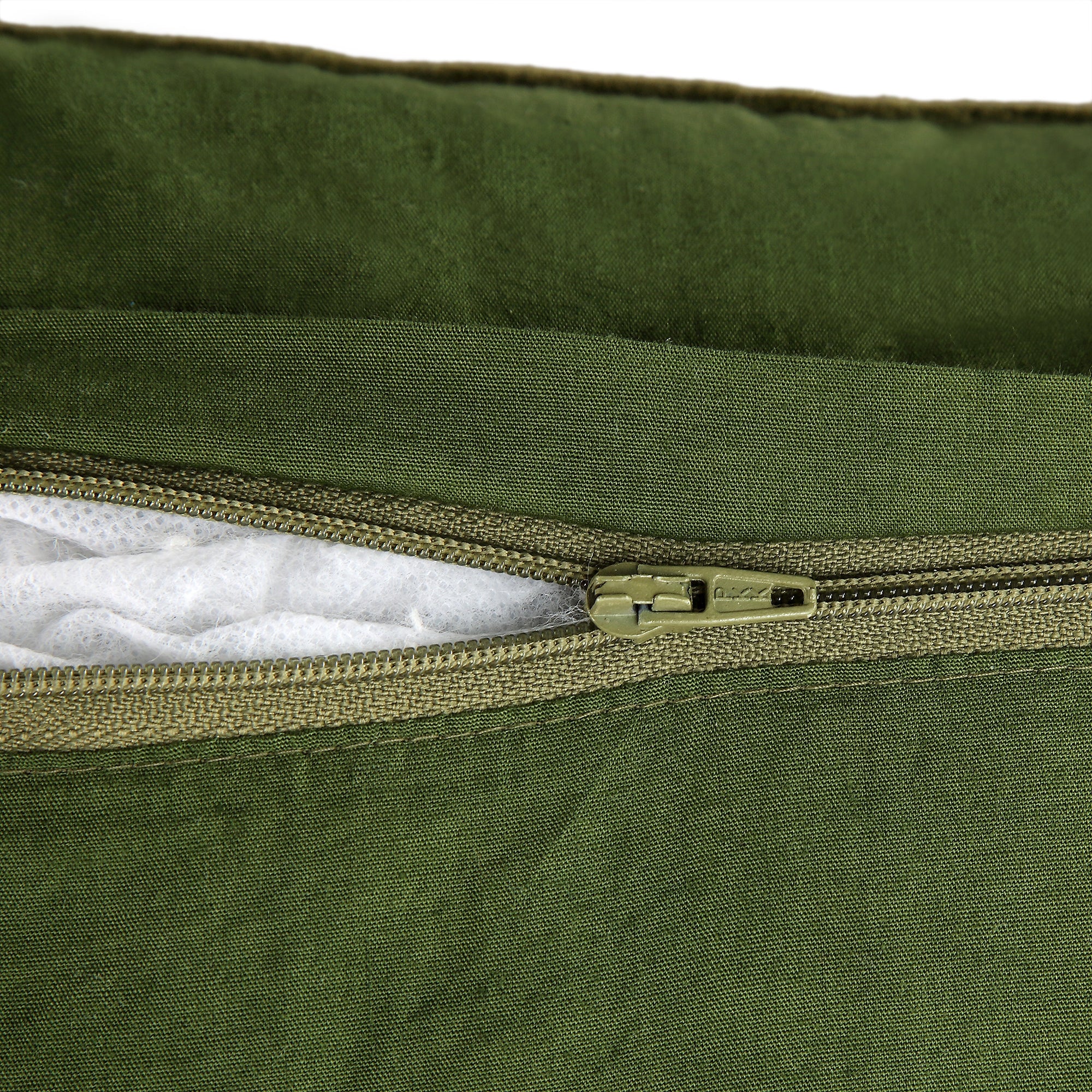 Luxe Collection Verona Beaded Moss Cotton Velvet Pillow