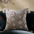 Vine Collection Wild Lotus Hand Embroidered Beaded Pillow