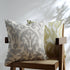 Ikat Collection Lunar Gray Hand Embroidered Pillow