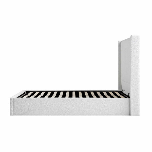 Wilton White Boucle Ottoman Storage Bed