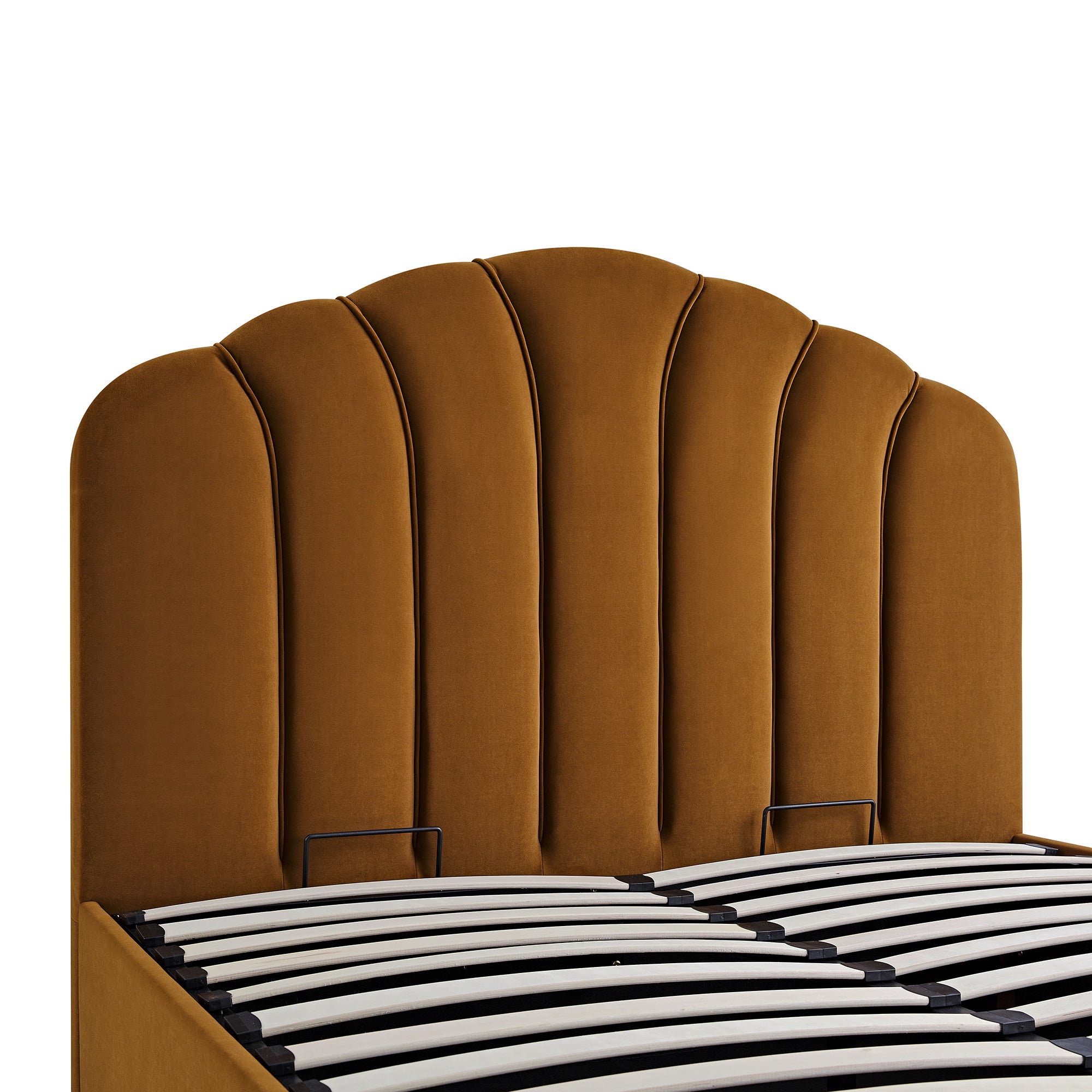 Hana Ottoman Storage Bed, Cinnamon Velvet