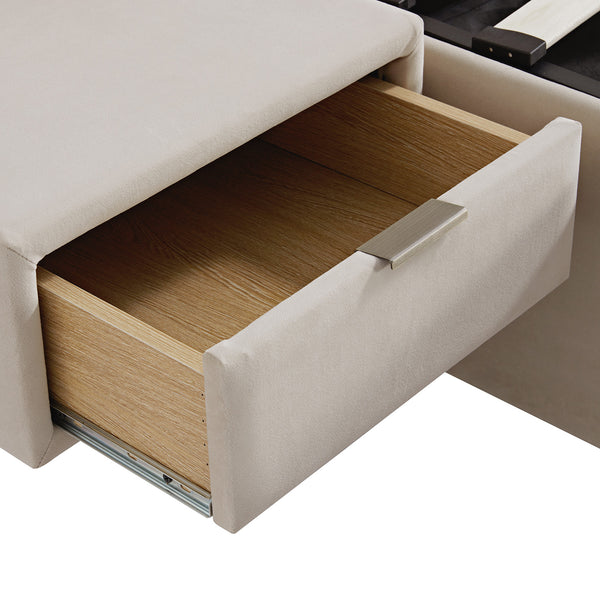 Tremezzo Oversized Ottoman Storage Bed, Champagne Velvet