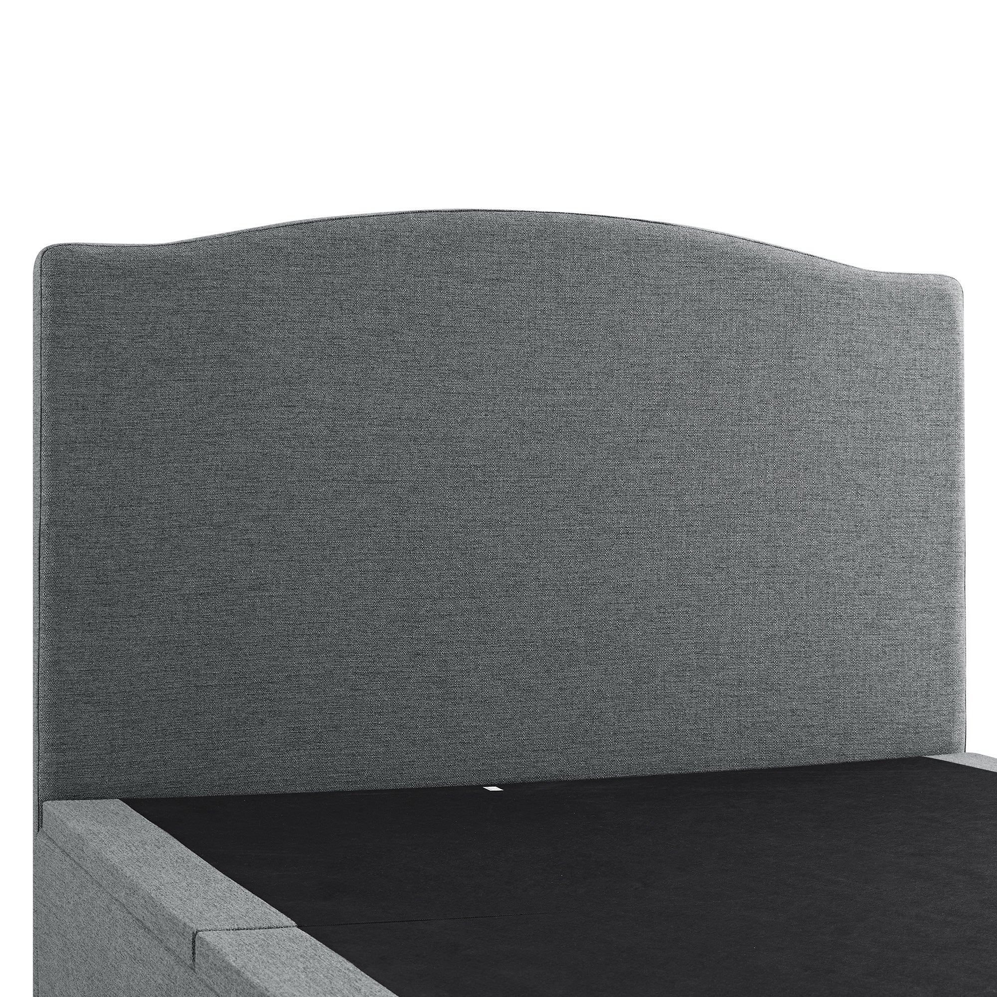 Chilworth Upholstered Ottoman Storage Bed, Dark Gray Weave Fabric