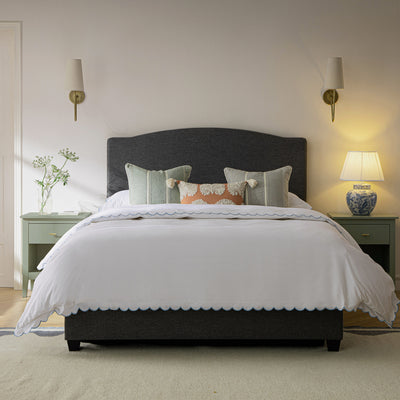 Chilworth Upholstered Ottoman Storage Bed, Dark Gray Weave Fabric