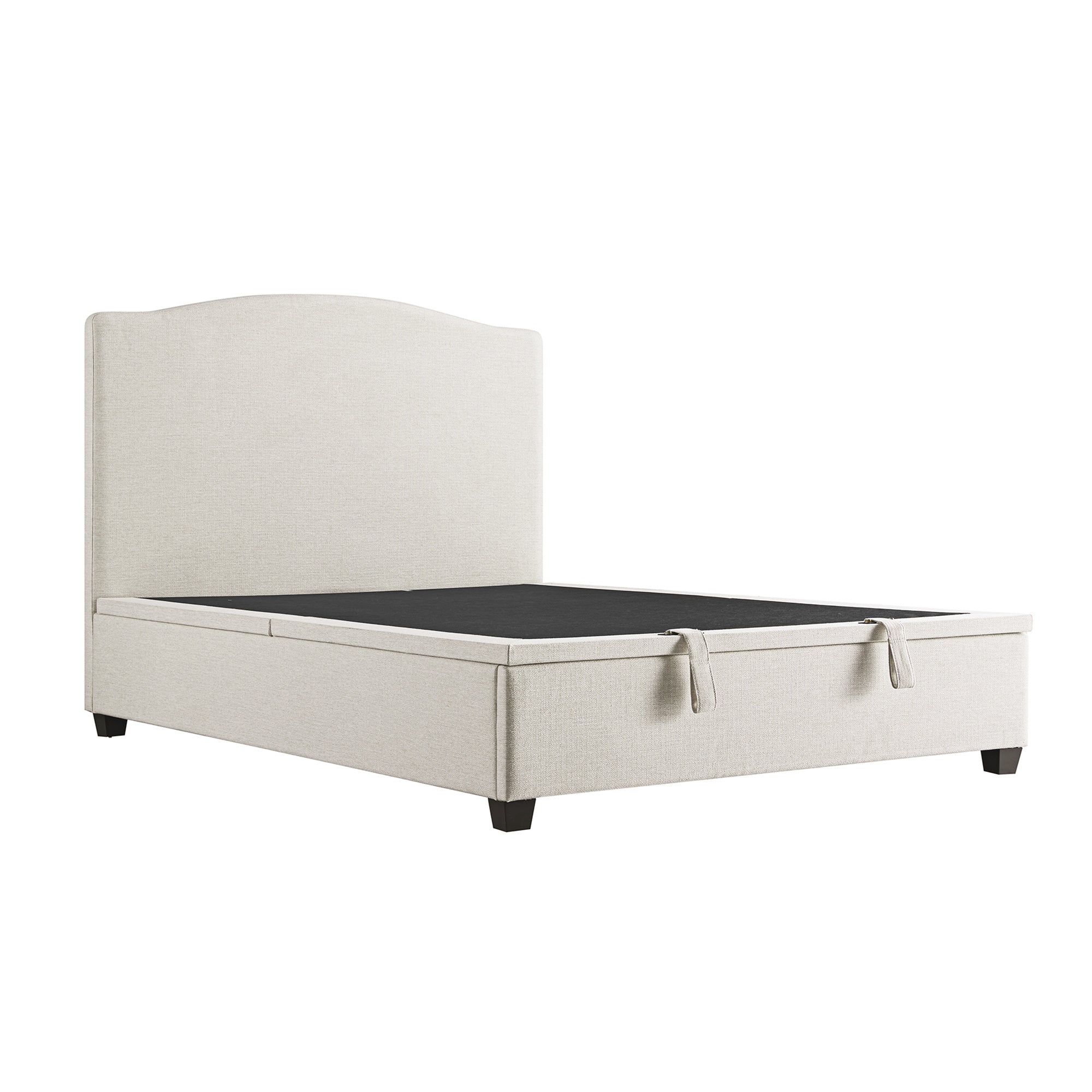 Chilworth Upholstered Ottoman Storage Bed, Ivory Weave Fabric