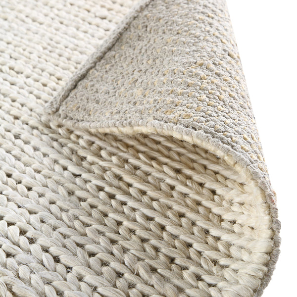 Aurora Hand Braided Cream Jute Rug