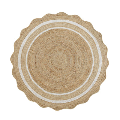 Evie Hand Braided Jute Scallop Round Rug