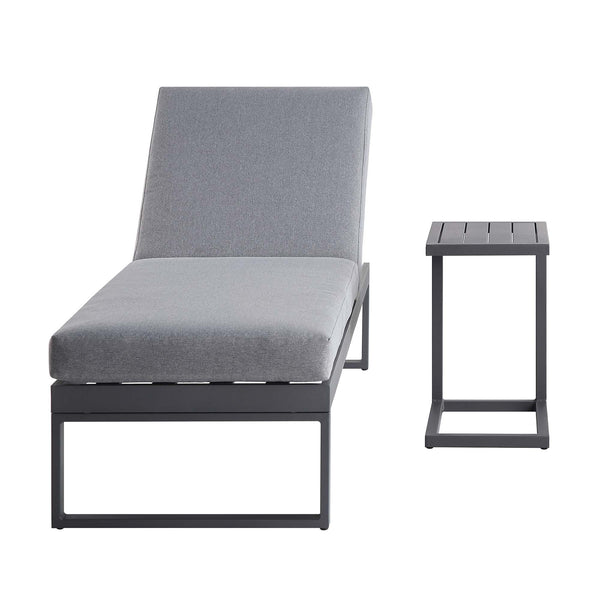 Albany Aluminum Sun Lounger, Gray