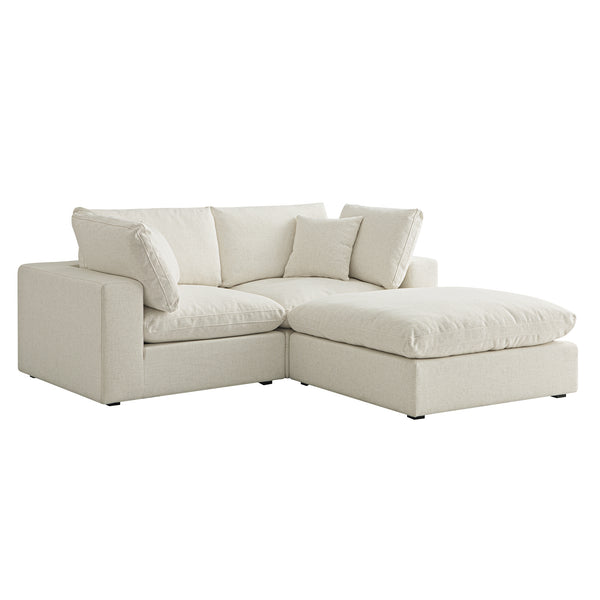 Lutyens Beige Linen Blend Sectional Sofa, 2-Piece Chaise