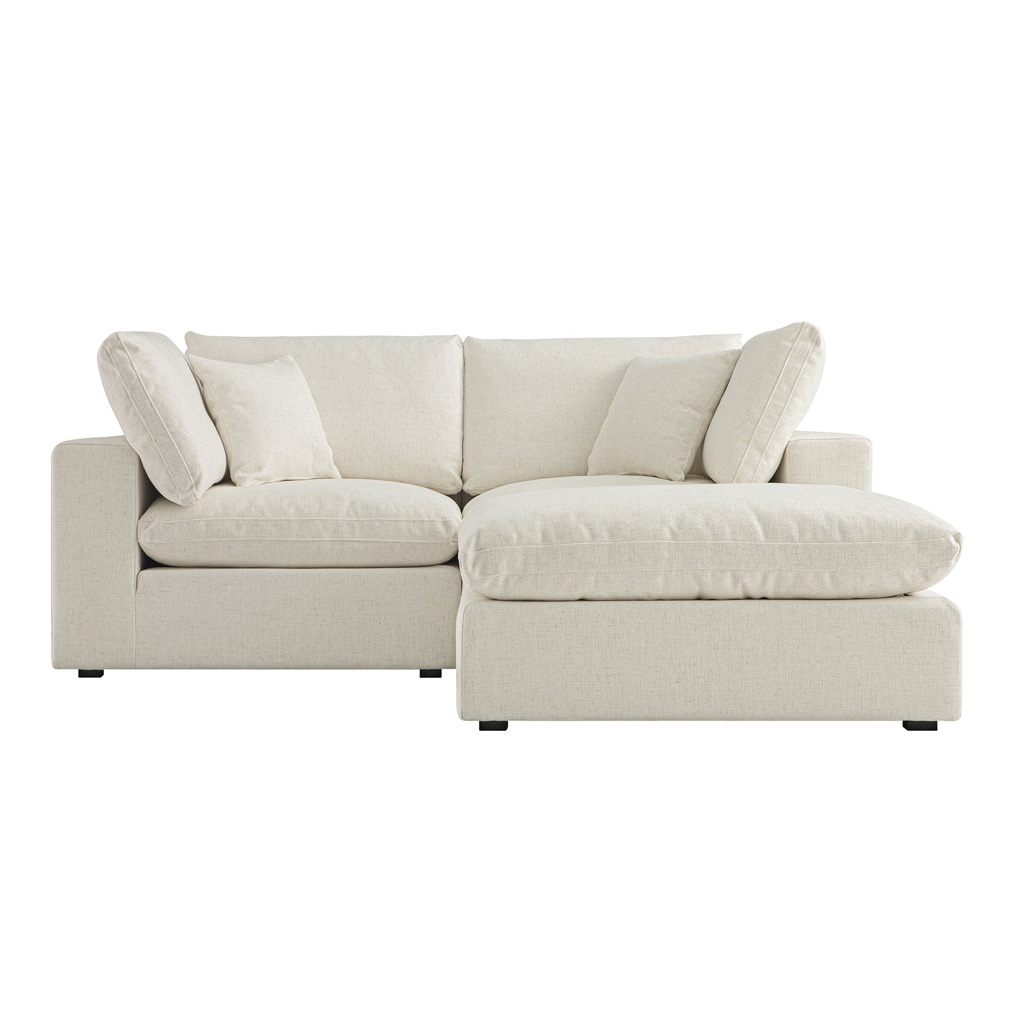 Lutyens Beige Linen Blend Sectional Sofa, 2-Piece Chaise