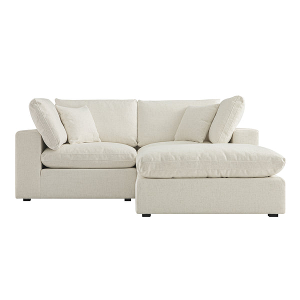 Lutyens Beige Linen Blend Sectional Sofa, 2-Piece Chaise