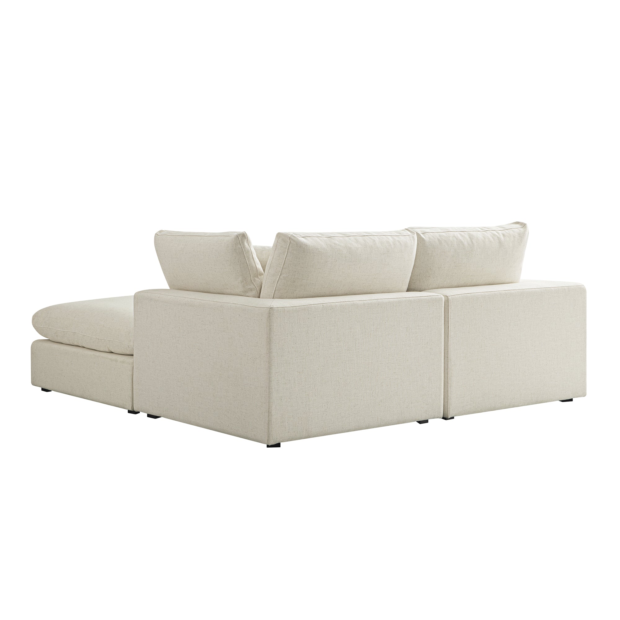 Lutyens Beige Linen Blend Sectional Sofa, 2-Piece Chaise