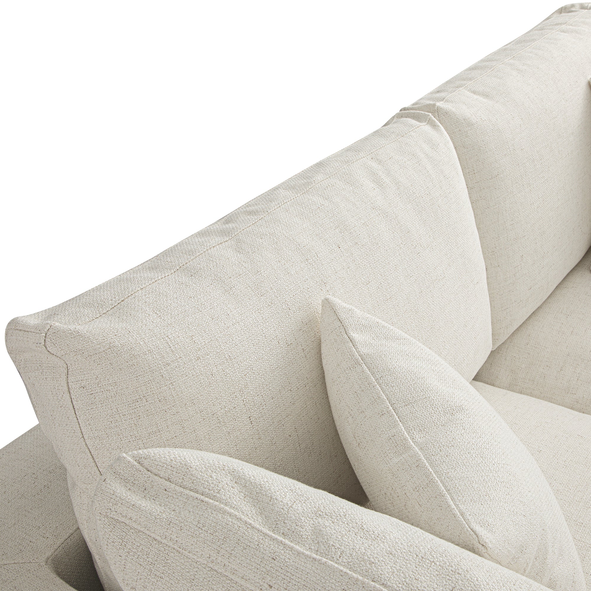 Lutyens Beige Linen Blend Sectional Sofa, 2-Piece Chaise