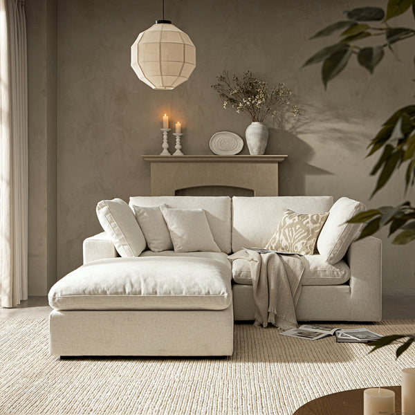 Lutyens Beige Linen Blend Sectional Sofa, 2-Piece Chaise