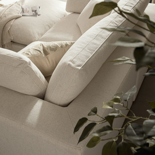 Lutyens Beige Linen Blend Sectional Sofa, 2-Piece Chaise