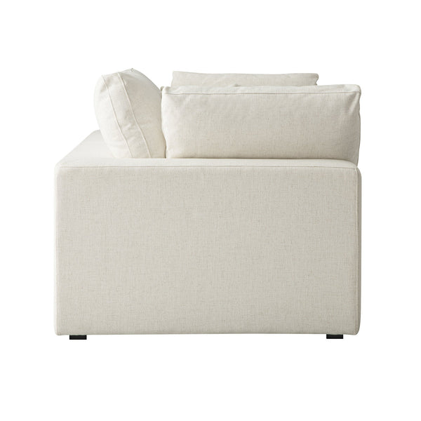 Lutyens Beige Linen Blend Sectional Sofa, 2-Piece