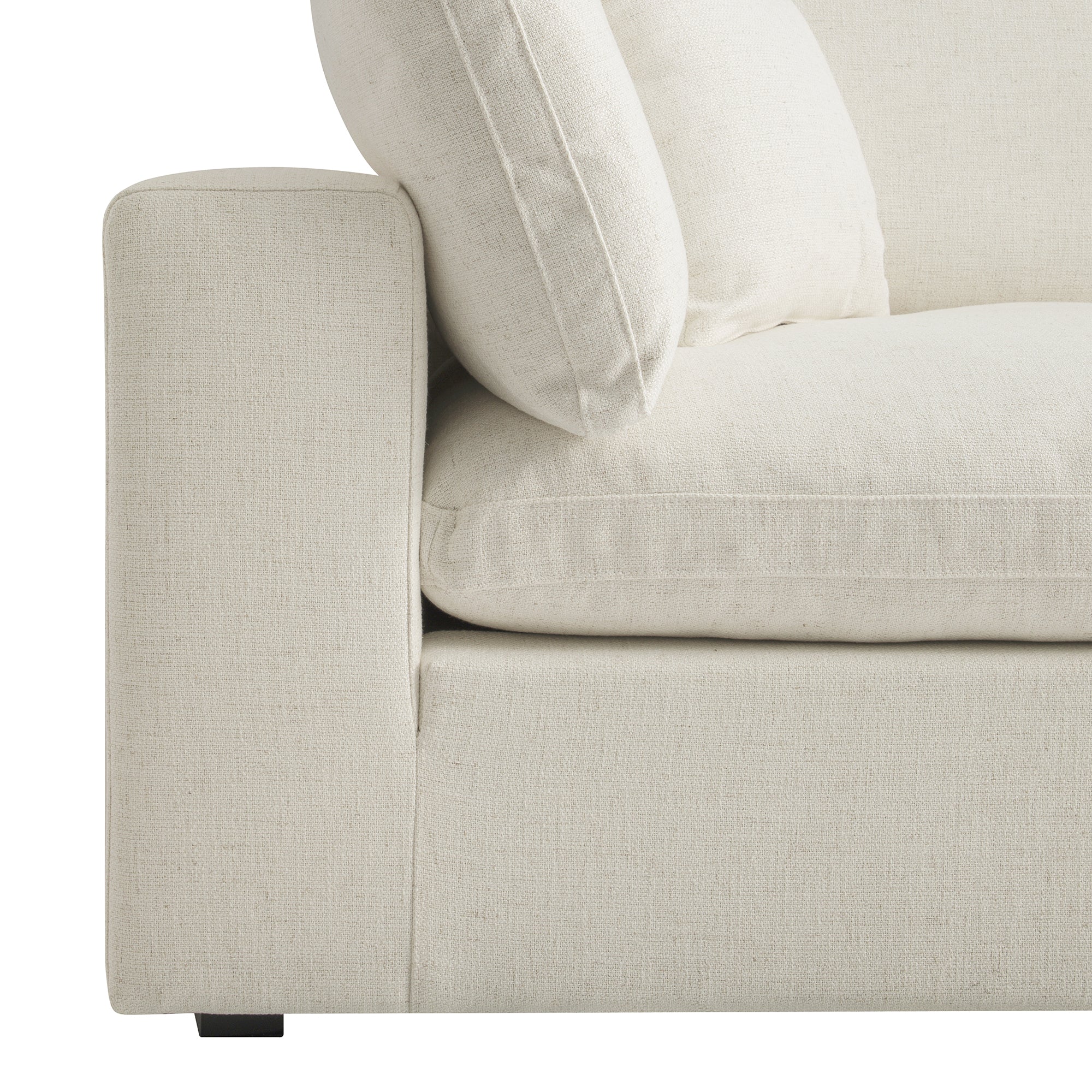 Lutyens Beige Linen Blend Sectional Sofa, 2-Piece