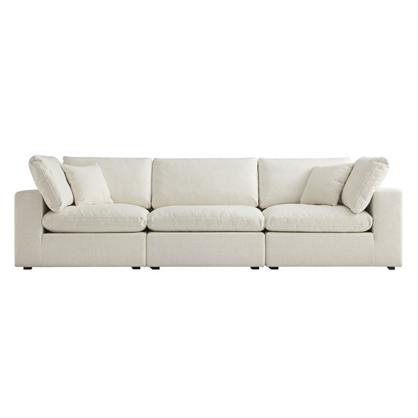 Lutyens Beige Linen Blend Sectional Sofa, 3-Piece