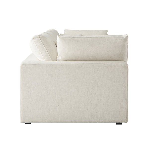 Lutyens Beige Linen Blend Sectional Sofa, 3-Piece