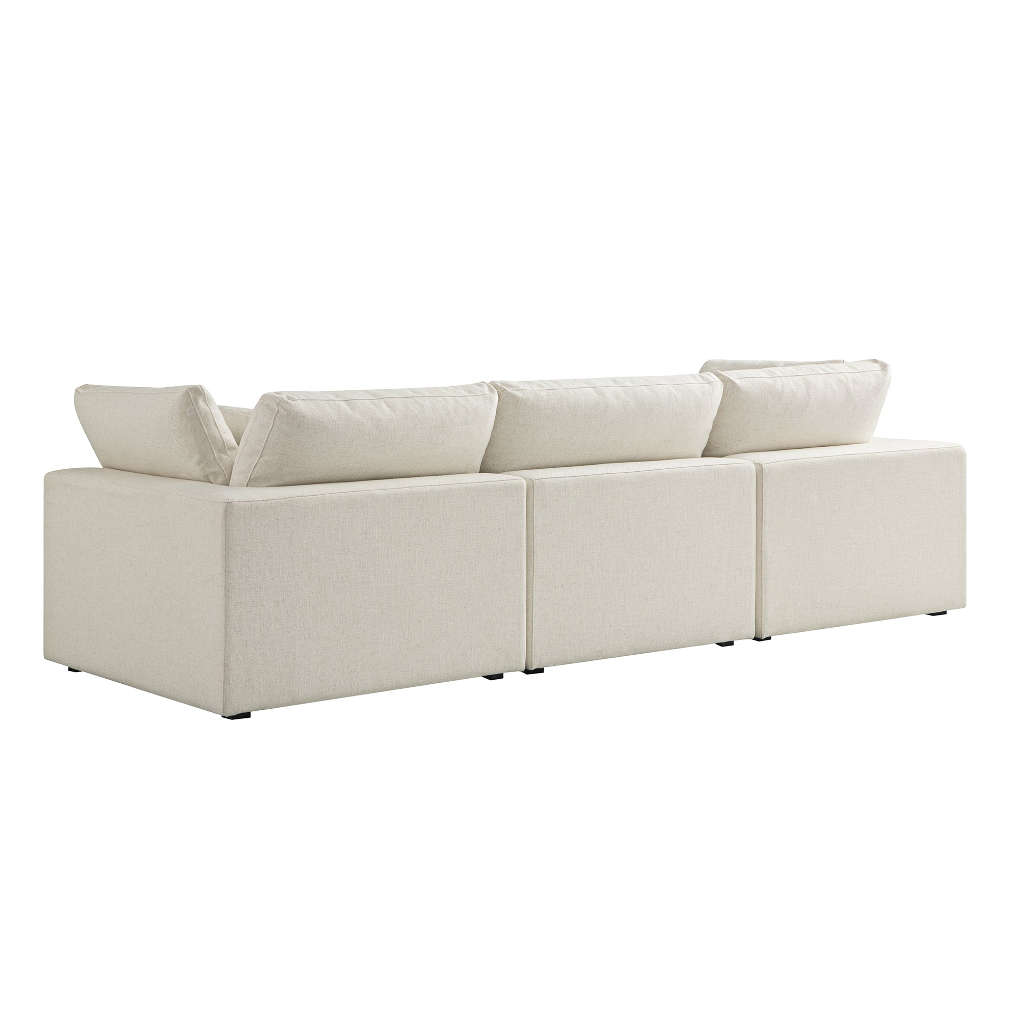 Lutyens Beige Linen Blend Sectional Sofa, 3-Piece
