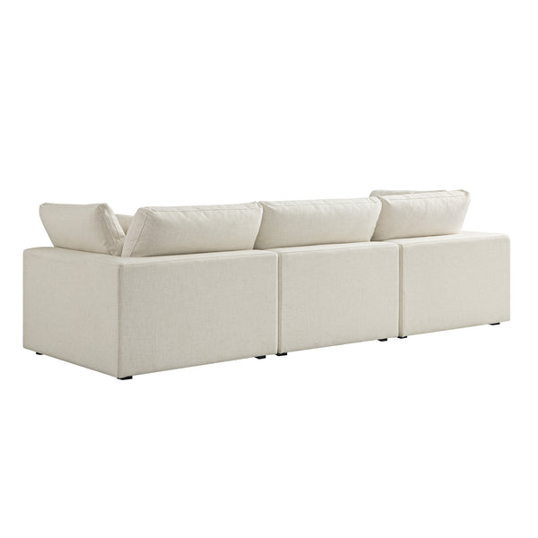 Lutyens Beige Linen Blend Sectional Sofa, 3-Piece