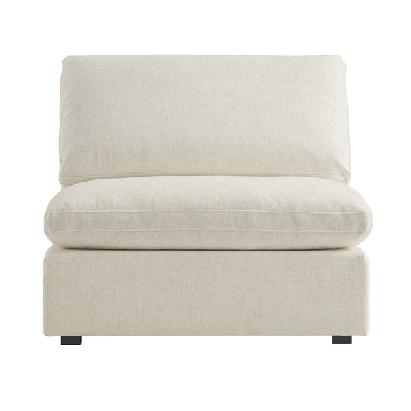 Lutyens Beige Linen Blend Sectional Sofa, Armless Seat