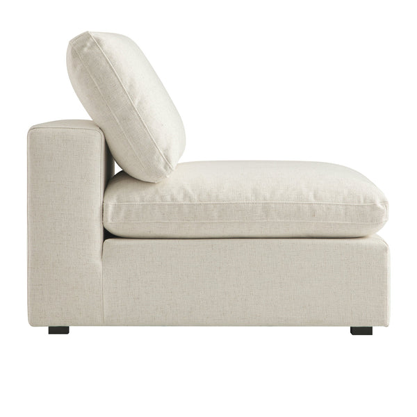 Lutyens Beige Linen Blend Sectional Sofa, Armless Seat