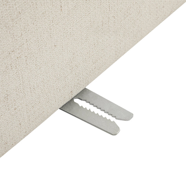Lutyens Beige Linen Blend Sectional Sofa, Armless Seat