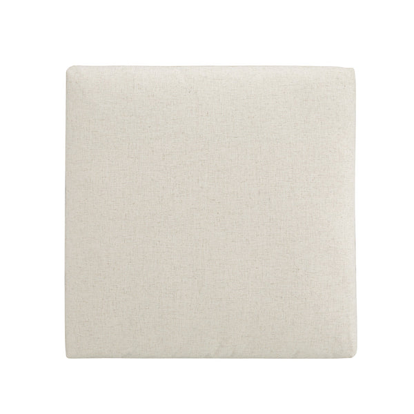 Lutyens Beige Linen Blend Sectional Sofa, Stool