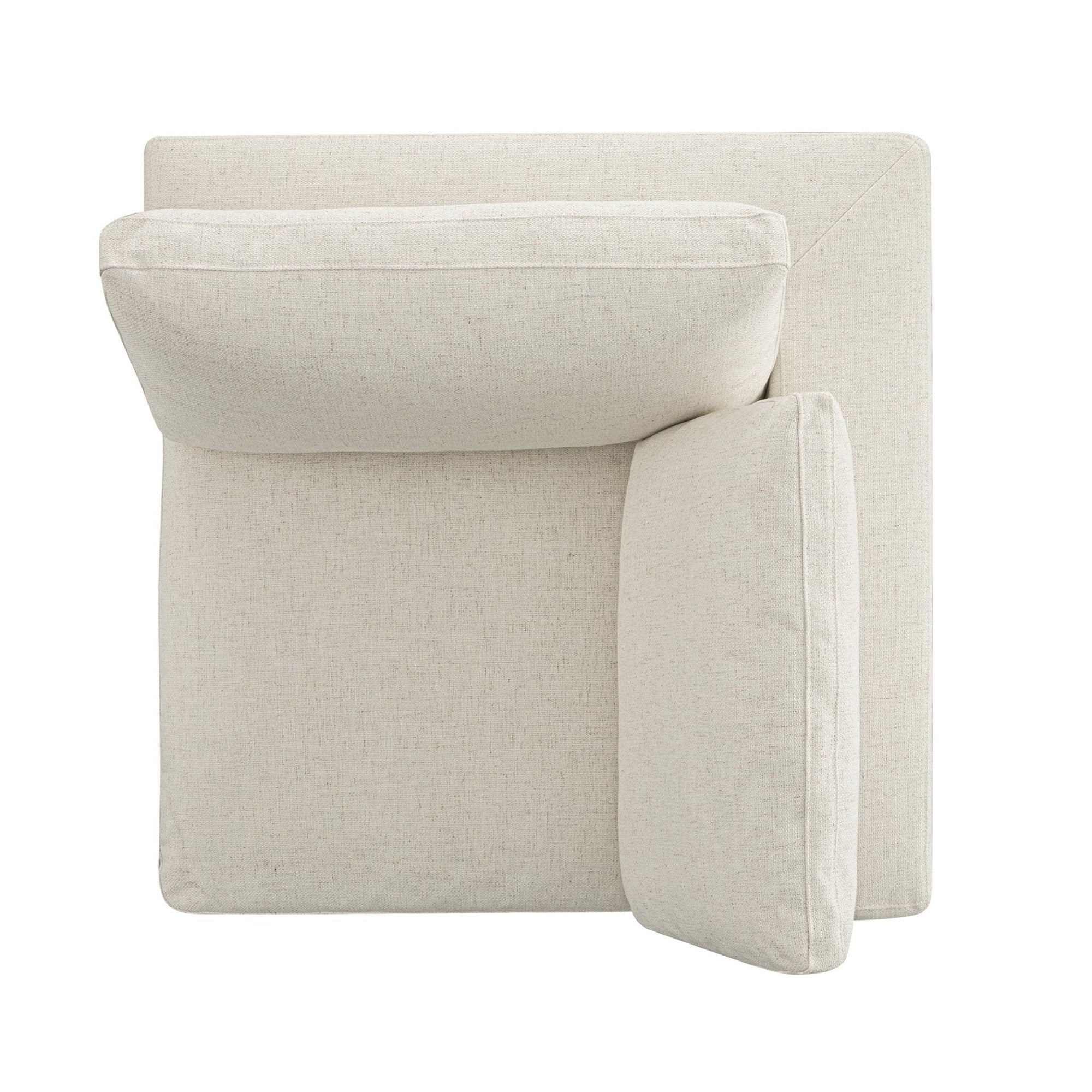 Lutyens Beige Linen Blend Sectional Sofa, Corner Unit