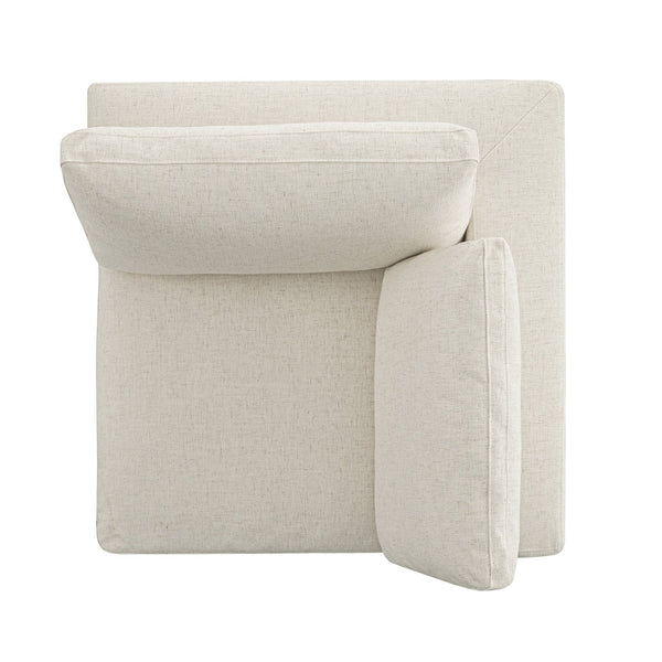 Lutyens Beige Linen Blend Sectional Sofa, Corner Unit