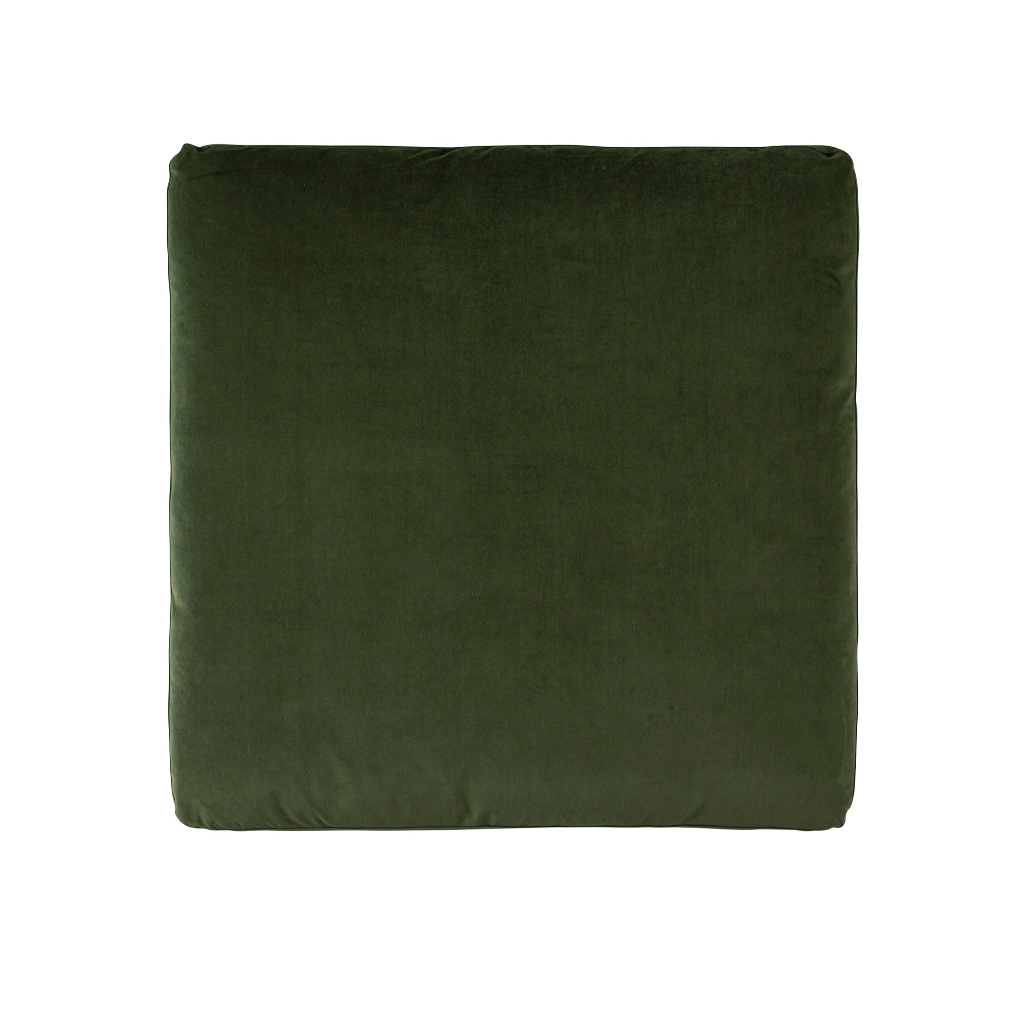 Lutyens Moss Green Velvet Sectional Sofa, Stool