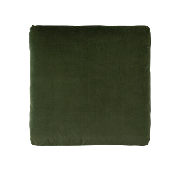 Lutyens Moss Green Velvet Sectional Sofa, Stool