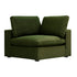 Lutyens Moss Green Velvet Sectional Sofa, Corner Unit