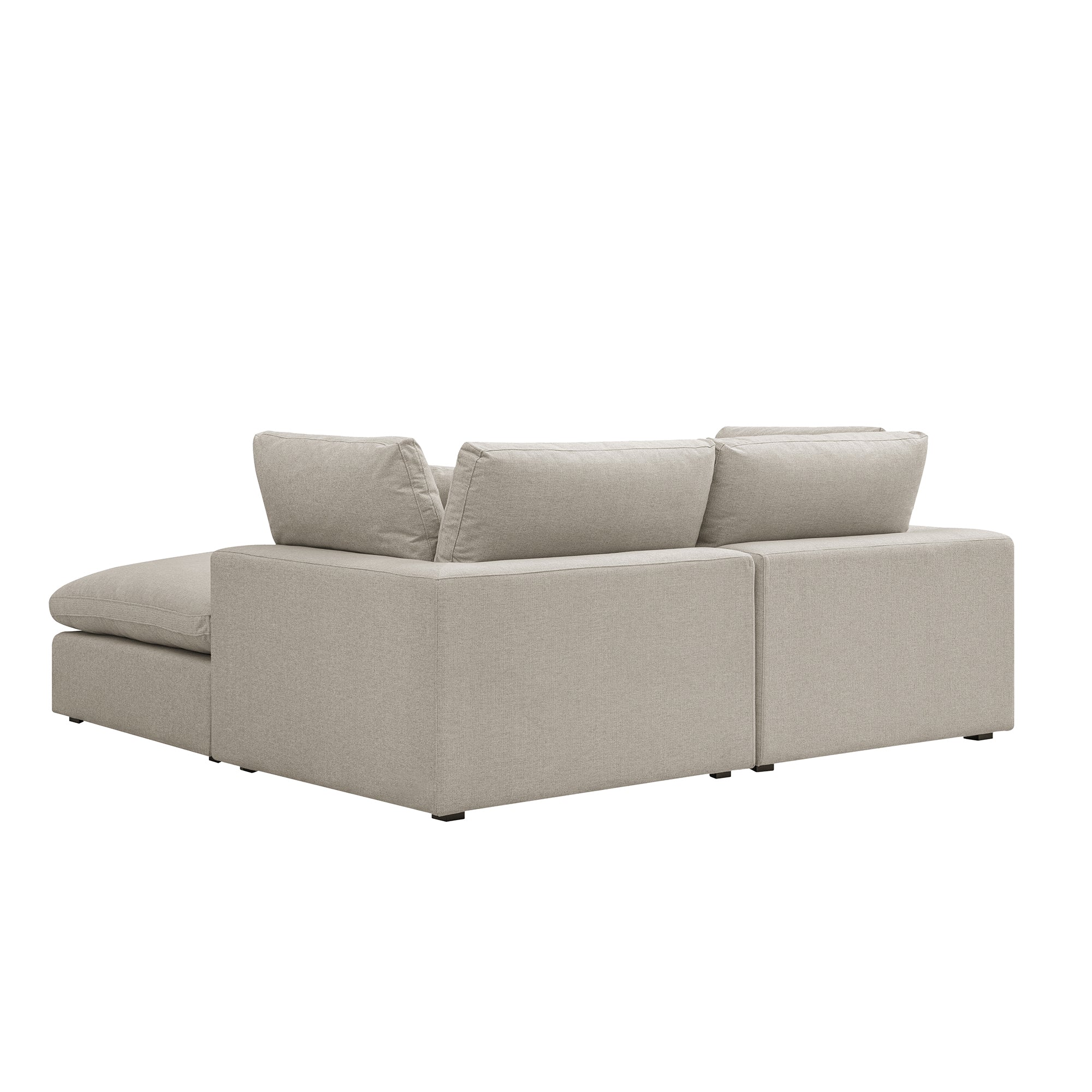 Lutyens Oatmeal Weave Fabric Sectional Sofa, 2-Piece Chaise