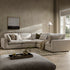 Lutyens Oatmeal Weave Fabric Blend Sectional Sofa, 5-Piece Corner Set