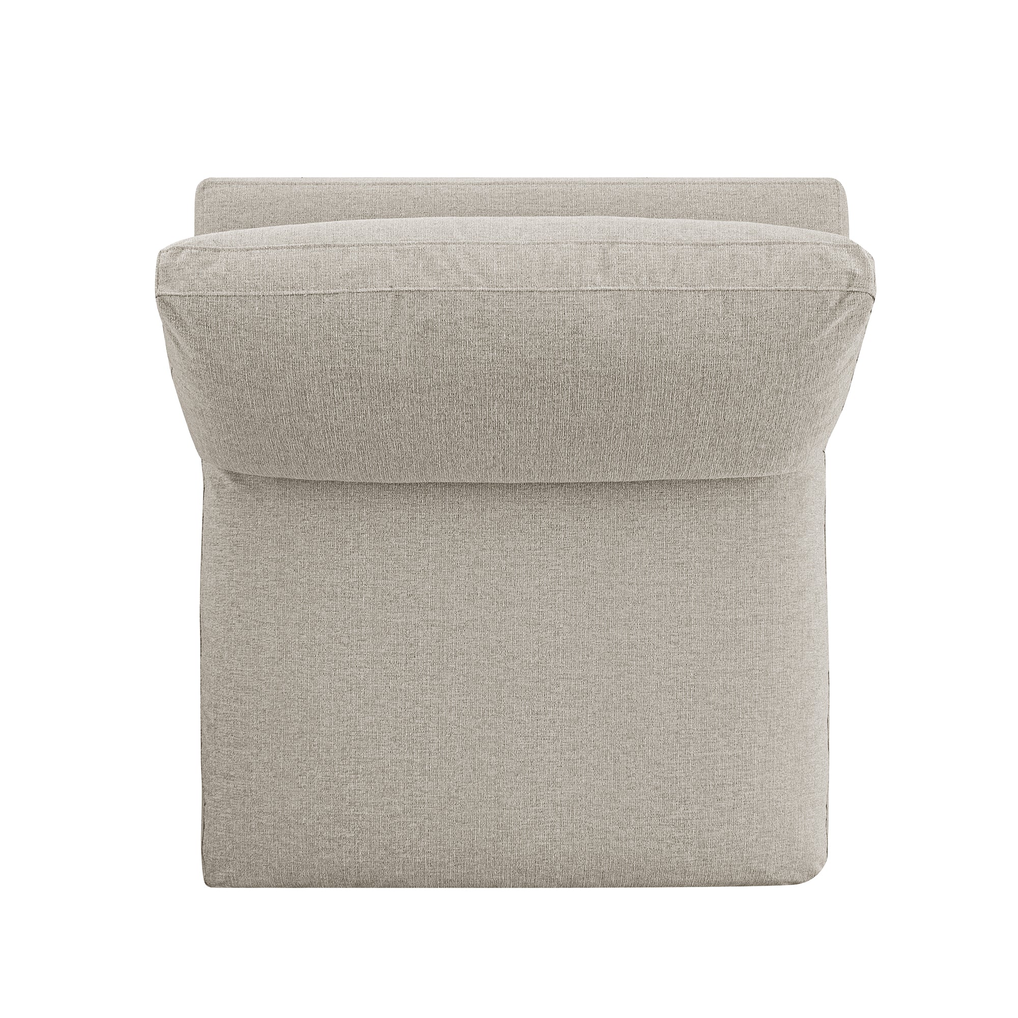 Lutyens Oatmeal Weave Fabric Sectional Sofa, Armless Seat