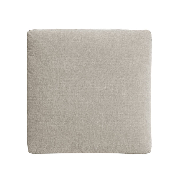 Lutyens Oatmeal Weave Fabric Sectional Sofa, Stool