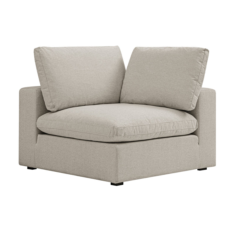 Lutyens Oatmeal Weave Fabric Sectional Sofa, Corner Unit